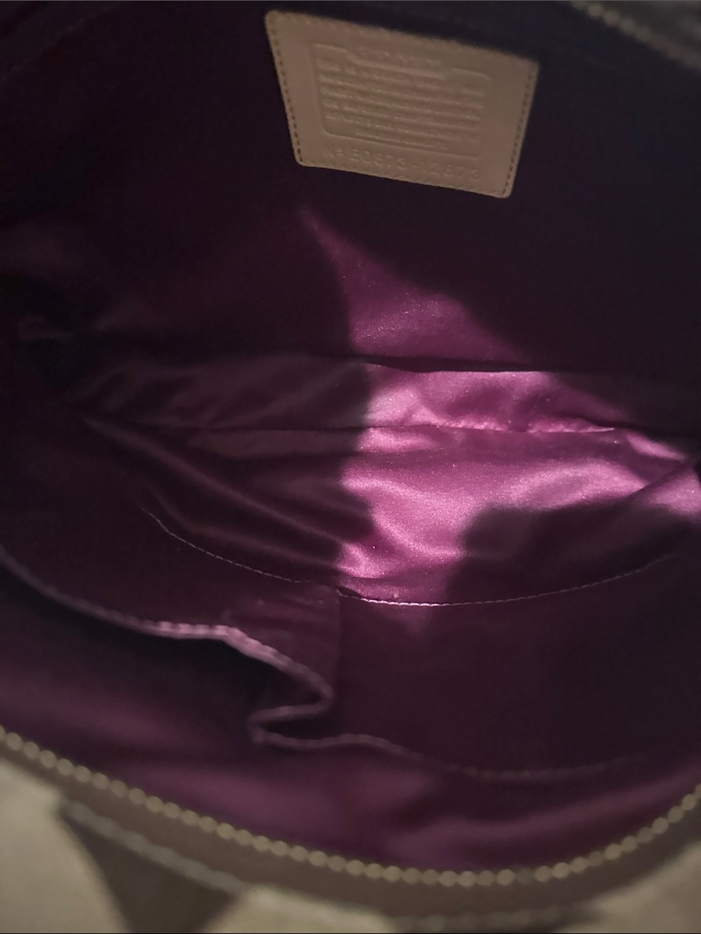 Coach Signature Canvas Shoulder Bag in Brown/Tan - Picture 9 of 9